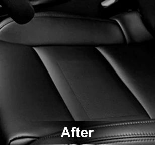 Leather armrest after repair
