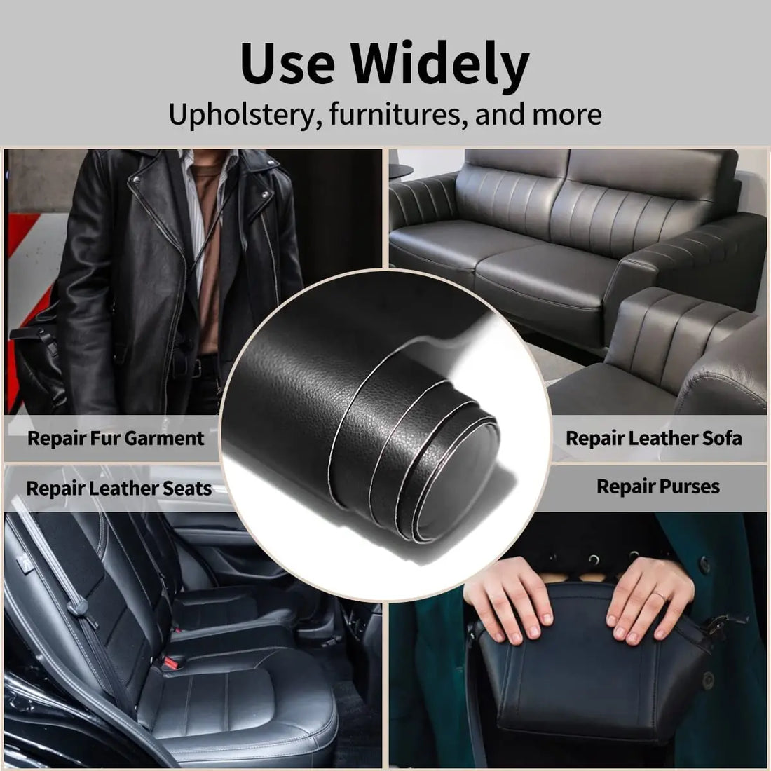 Use it on couches, car seats, jackets and bags